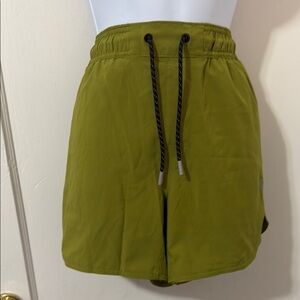 Legends Green Athletic Shorts with Elastic Waistband